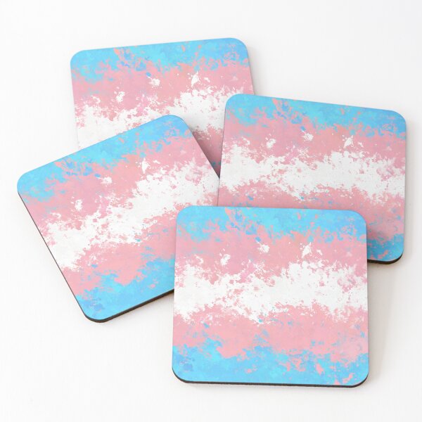 Item preview, Transgender Paint Splatter Pride Flag designed and sold by Quinn-Draws.