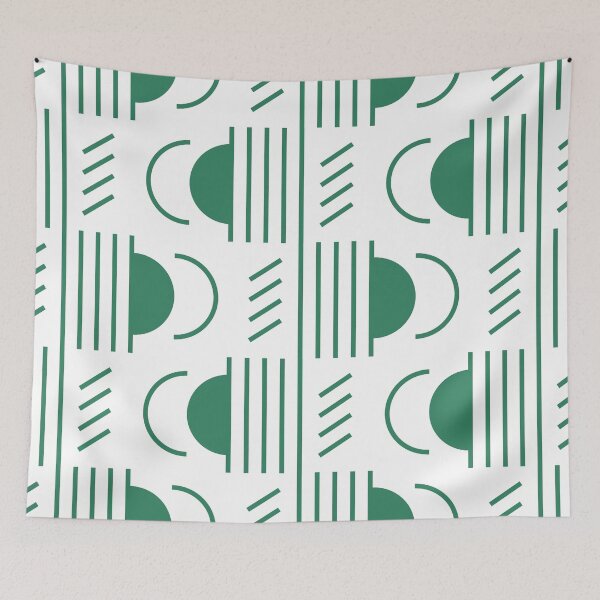 Item preview, Lines & Semicircles Geometric Pattern – Green designed and sold by RoguePatterns.