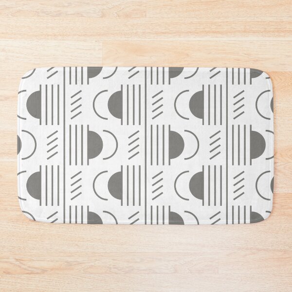 Item preview, Lines & Semicircles Geometric Pattern – Gray designed and sold by RoguePatterns.