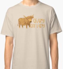 Crazy Coo (HIGHLAND COW) Lady Classic T-Shirt