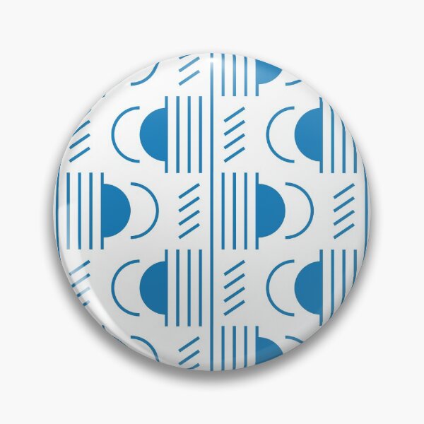 Item preview, Lines & Semicircles Geometric Pattern – Blue designed and sold by RoguePatterns.