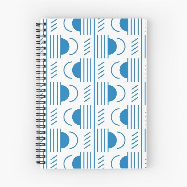 Item preview, Lines & Semicircles Geometric Pattern – Blue designed and sold by RoguePatterns.