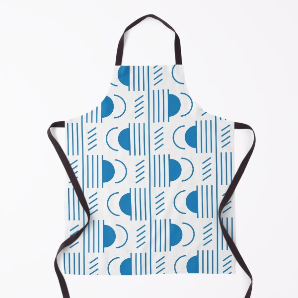 Item preview, Lines & Semicircles Geometric Pattern – Blue designed and sold by RoguePatterns.