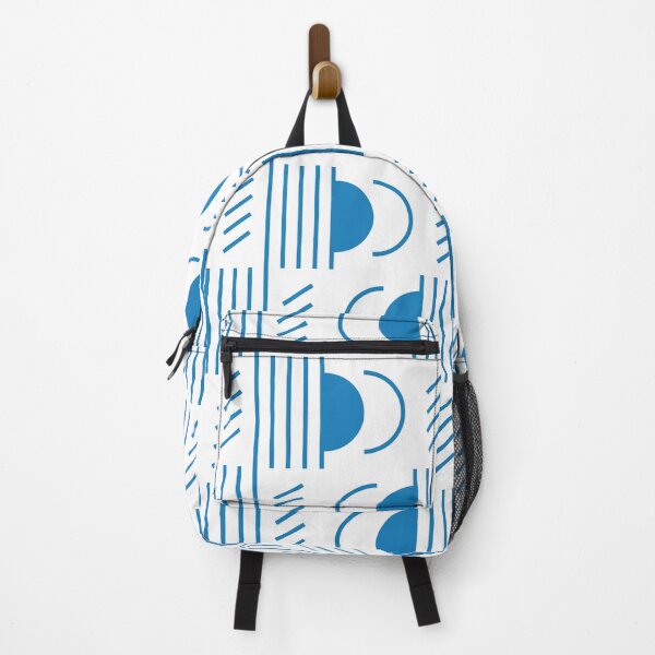 Item preview, Lines & Semicircles Geometric Pattern – Blue designed and sold by RoguePatterns.