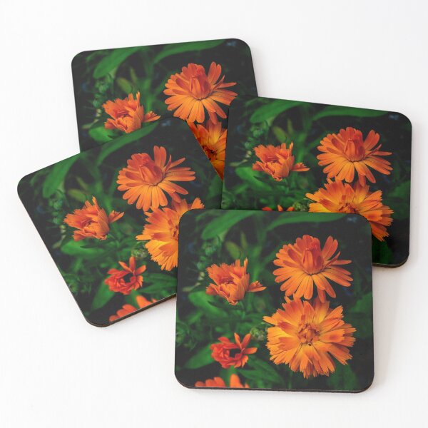 Item preview, Orange Pot Marigold Flowers Macro Outdoors Nature UK designed and sold by BadgerCastle.