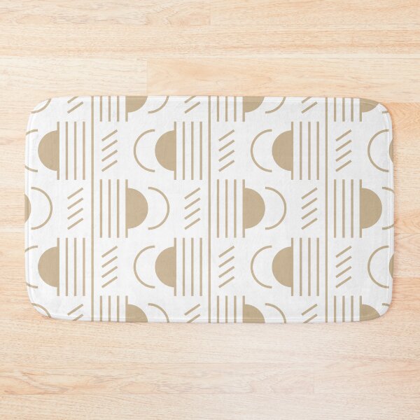 Item preview, Lines & Semicircles Geometric Pattern – Beige designed and sold by RoguePatterns.