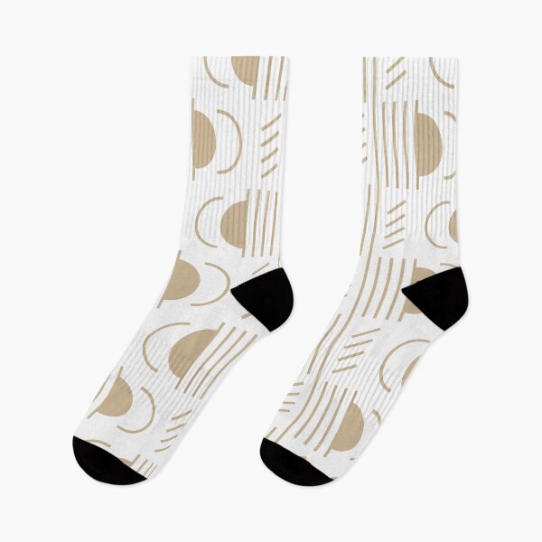 Item preview, Lines & Semicircles Geometric Pattern – Beige designed and sold by RoguePatterns.