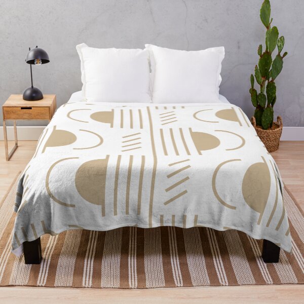 Item preview, Lines & Semicircles Geometric Pattern – Beige designed and sold by RoguePatterns.