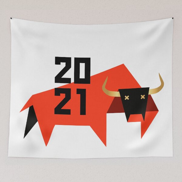 Item preview, New year print with bull 2021.  designed and sold by Zolotinka.