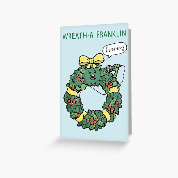 Wreath-a Franklin Greeting Card