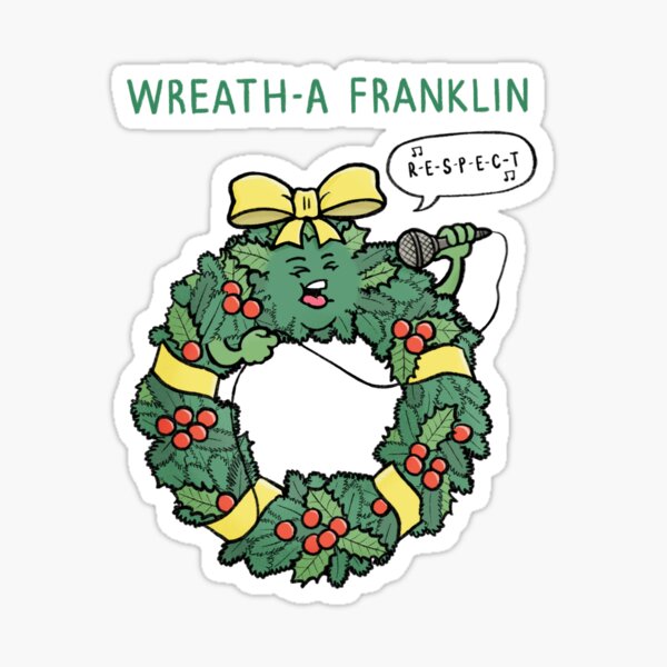 Wreath-a Franklin Sticker