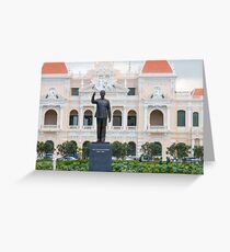 Statue of Ho Chi Minh in Saigon Vietnam Greeting Card