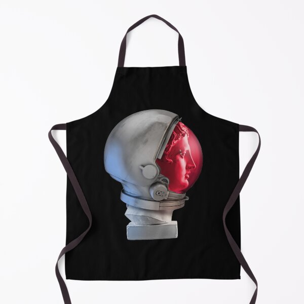 Item preview, Cool hippy greek god statue in a retro space helmet designed and sold by AznavourByKarin.