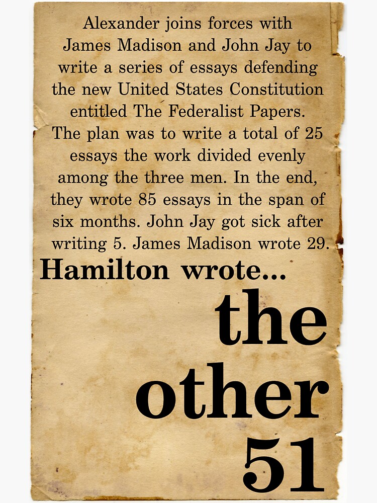 Hamilton wrote sale