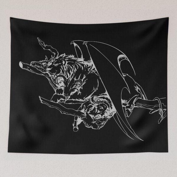 Item preview, Three-headed Chimera monster - black and white designed and sold by Kinisis.