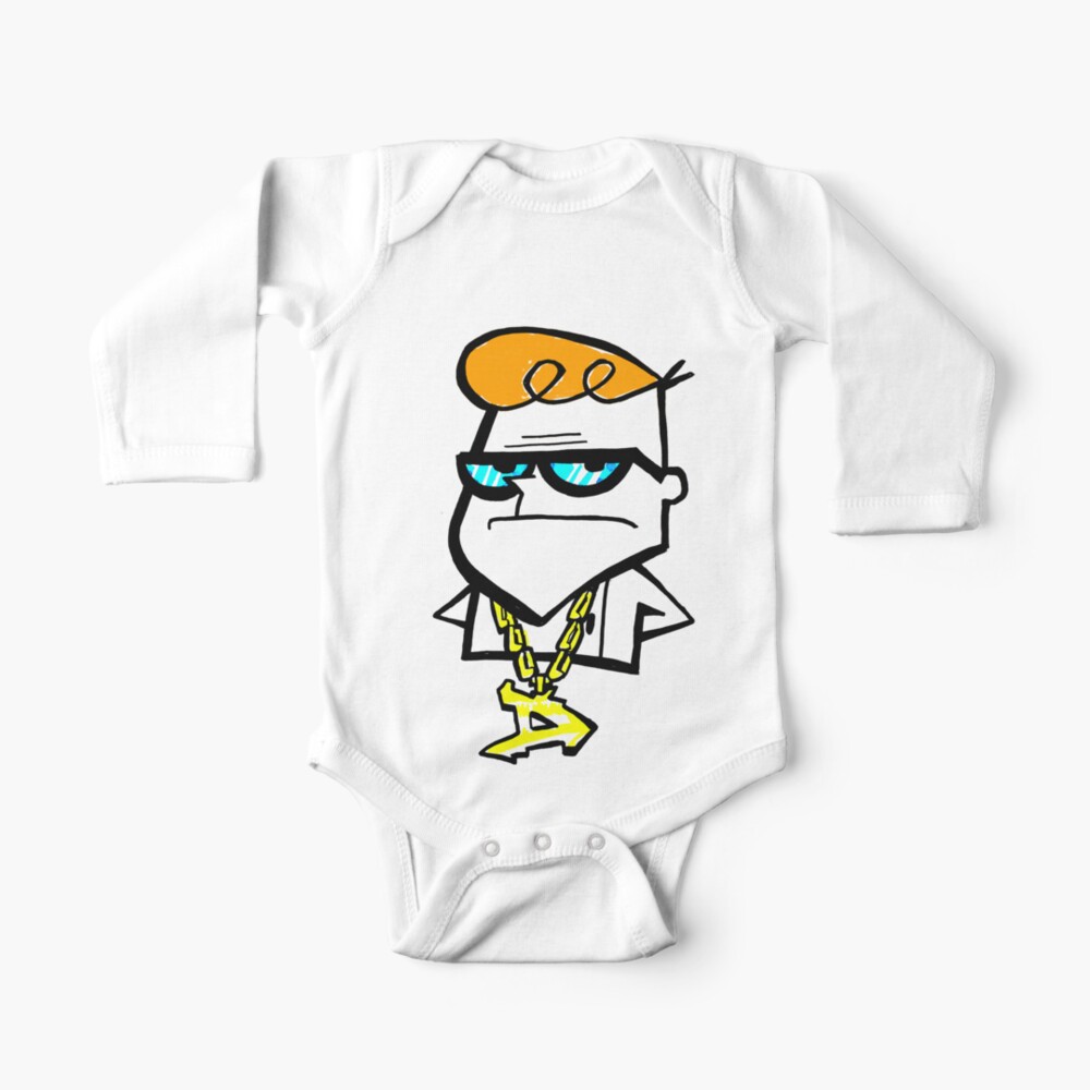 Dexter from Dexter's Laboratory™ wearing a hip hop Gold Chain Baby One-Piece
