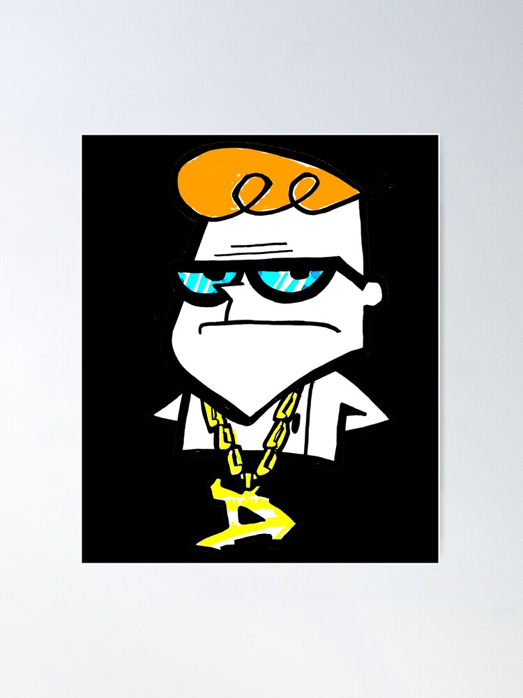 Alternate view of Dexter from Dexter's Laboratory™ wearing a hip hop Gold Chain Poster