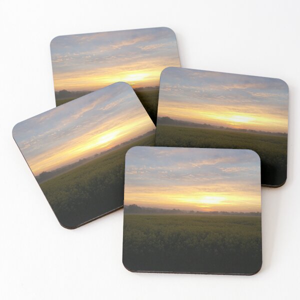 Item preview, Summer sunrise over a field of yellow rapeseed. designed and sold by CosmicMoto.
