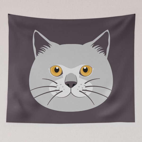Item preview, British Shorthair Cat Head designed and sold by lulululupaint.