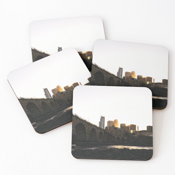 Item preview, Minneapolis Minnesota Skyline Sunset Under The Stone Arch Bridge designed and sold by anthonylonder.
