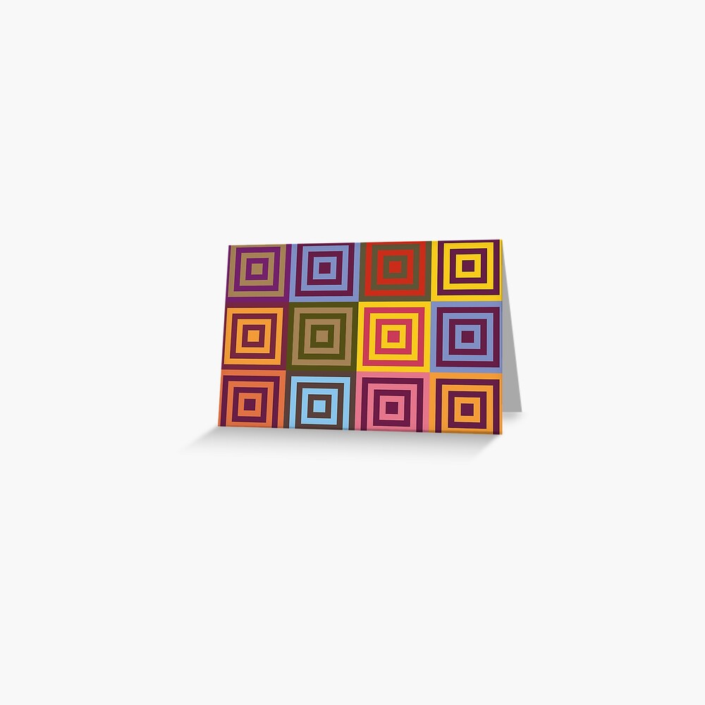 Playfull squares Greeting Card