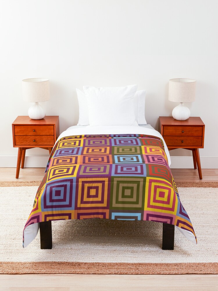 Alternate view of Playfull squares Comforter