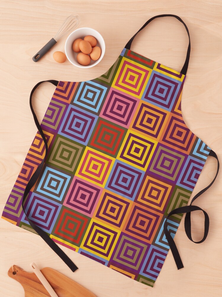 Thumbnail 1 of 6, Apron, Playfull squares designed and sold by Art-Foto .be.