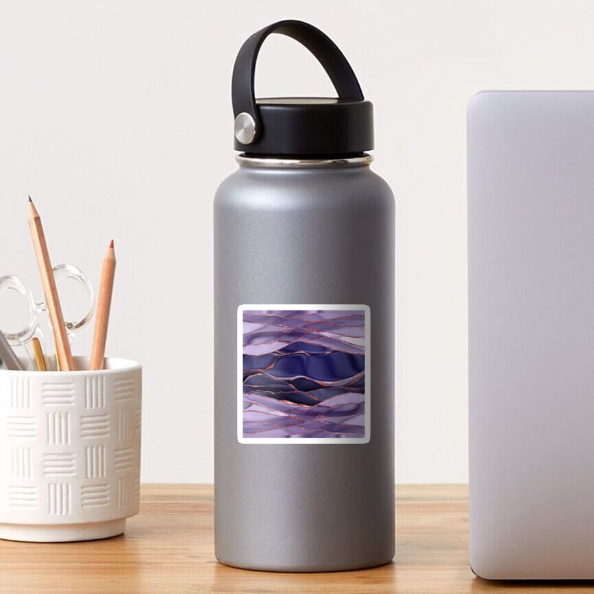 Thunderstorm Purple Marble Ocean Sticker
