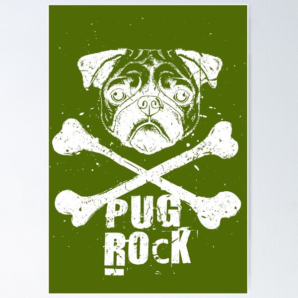 Item preview, Pug Rock - Funny Dog Lover Gift Ideas designed and sold by Sugar-Magnolia.