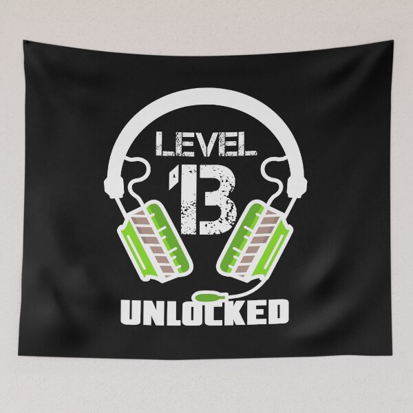 Item preview, Level 13 Unlocked Video Gamer Headset Funny Gift designed and sold by Maka4.