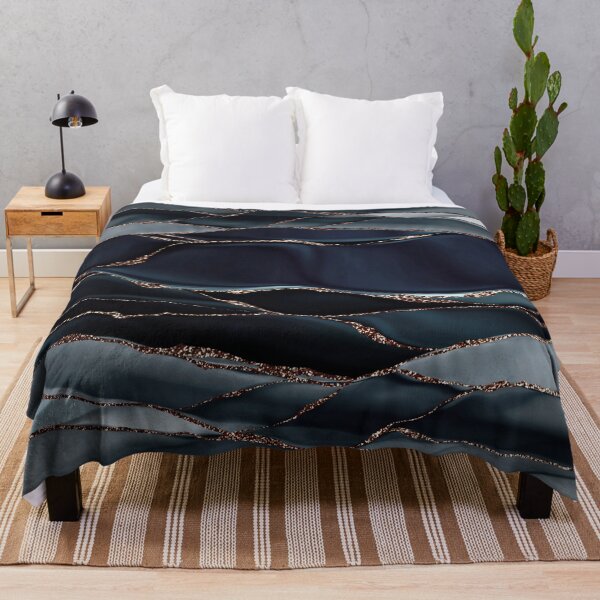 Item preview, Black and night blue Faux Marble Landscapes 1 designed and sold by MysticMarble.