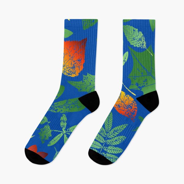 Item preview, Colorful Dried Leaves Pattern with blue Background - Cool Art designed and sold by joejiing.