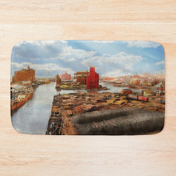 Item preview, City - Buffalo NY - Creeks and Elevators 1900 designed and sold by Mike Savad Photography.