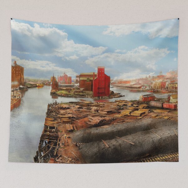 Item preview, City - Buffalo NY - Creeks and Elevators 1900 designed and sold by Mike Savad Photography.