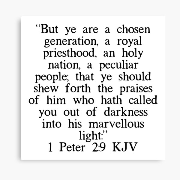 1 Pedro 2: 9 RV Lienzo