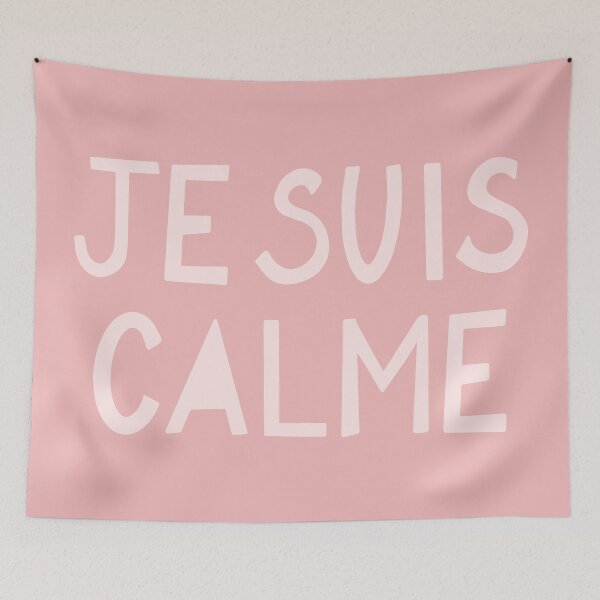 Item preview, JE SUIS CALME Peach Hand Lettering designed and sold by Lyman Creative Co..