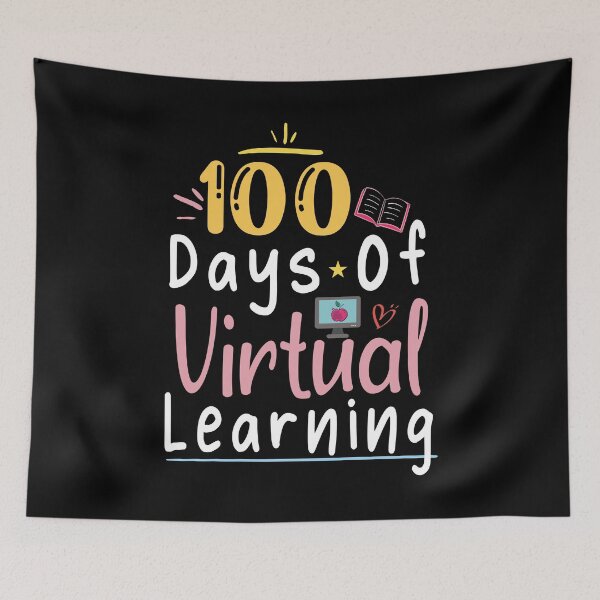 Item preview, 100 Days Of Virtual Learning / 100th Day of Virual School / Happy 100 Days Of School / Virtual Learning / Cute Gift for Boys and Girls / Students / Virual Teacher designed and sold by Chamssou.