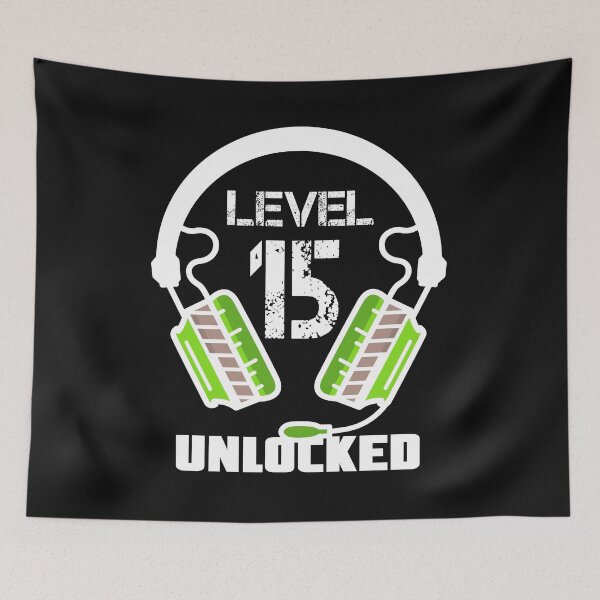 Item preview, Level 15 Unlocked Video Gamer Headset  designed and sold by Maka4.