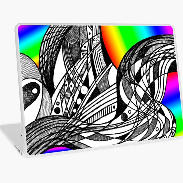 the waves of fate (original art) Laptop Skin