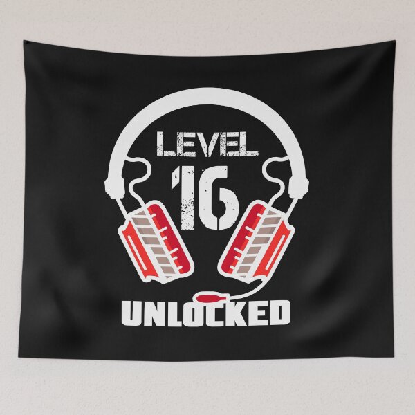 Item preview, Level 16 Unlocked Video Gamer Headset  designed and sold by Maka4.