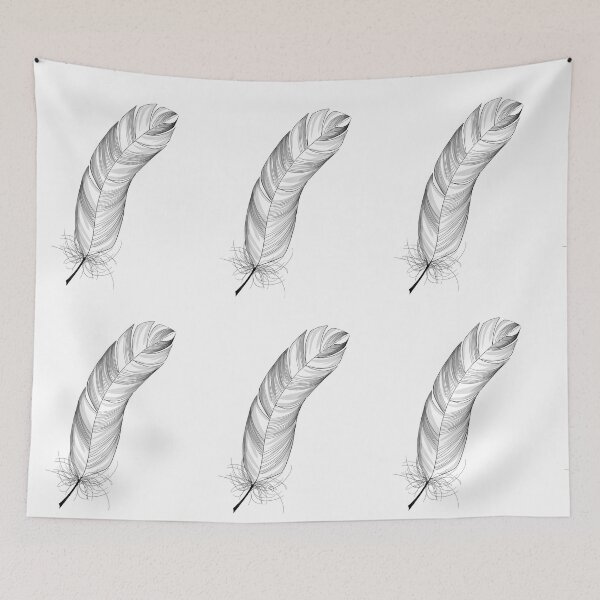 Item preview, Black and White Feather designed and sold by MamaODea.