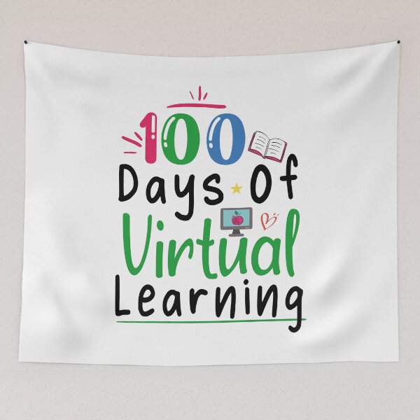 Item preview, 100 Days Of Virtual Learning / 100th Day of Virual School / Happy 100 Days Of School / Virtual Learning / Cute Gift for Boys and Girls / Students / Virual Teacher designed and sold by Chamssou.