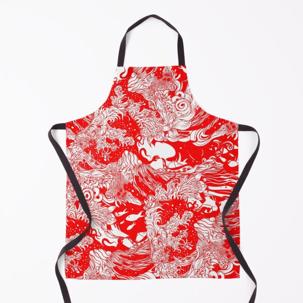 Item preview, Big waves Red designed and sold by fakeface.