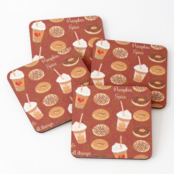 Item preview, Pumpkin spice latte and pumpkin spice doughnuts designed and sold by MagentaRose.