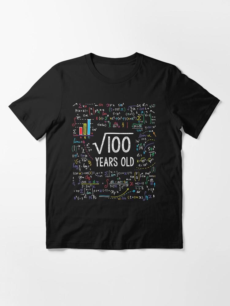 Kids Square Root Of 100 10th Birthday 10 Year Old Gifts Math Bday T-Shirt 
