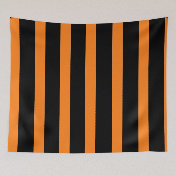 Item preview, orange and black vertical stripes designed and sold by prismatic paper co.