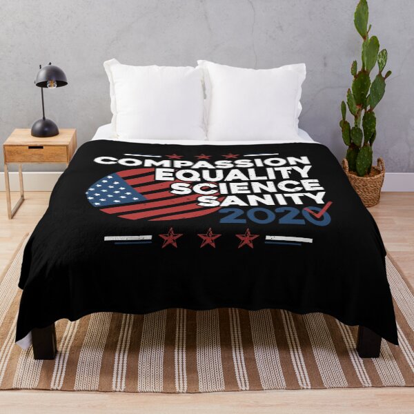 Item preview, Compassion Equality Science Sanity 2020 - Patriotic Election designed and sold by Dressed For Duty.