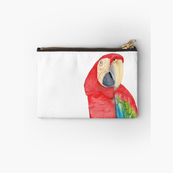 Item preview, Scarlet macaw ara macao red parrot watercolor designed and sold by L'Atelier Oranjade.