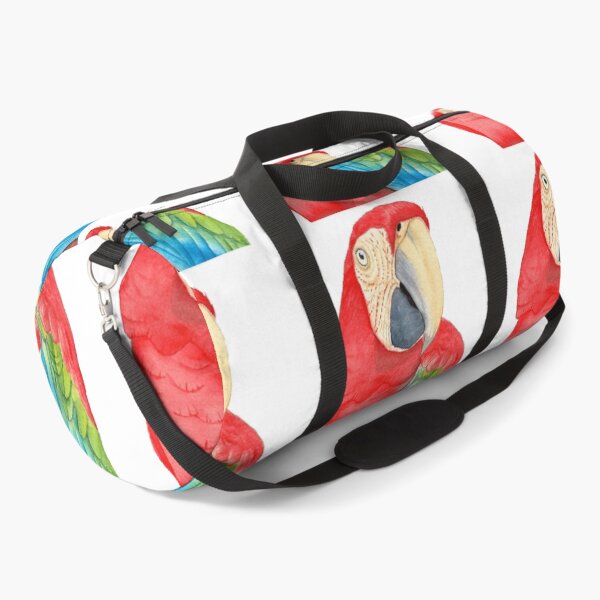 Item preview, Scarlet macaw ara macao red parrot watercolor designed and sold by L'Atelier Oranjade.