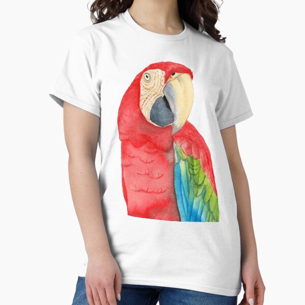 Vista previa del artículo con la obra «Acuarela colorida del loro rojo de macao», diseñado y vendido por Perroquets numériques.